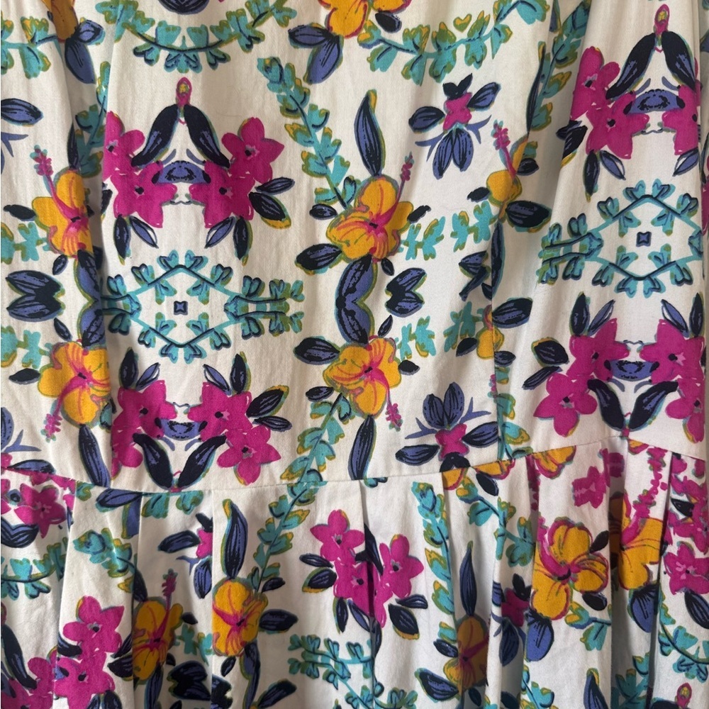 J. Taylor Floral 100% Cotton Dress - Picture 2 of 6